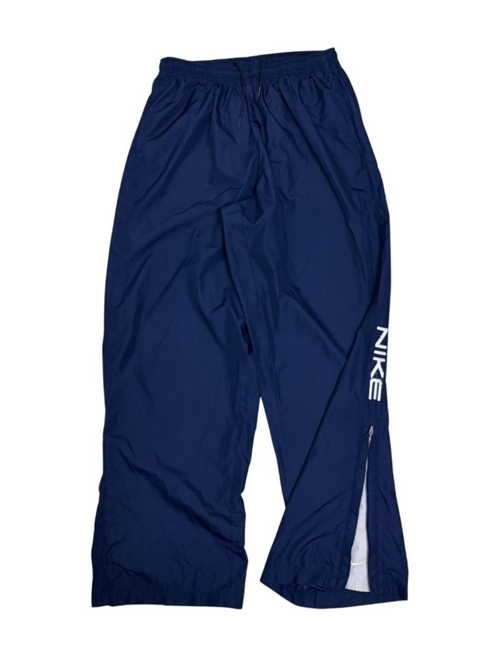 NIKE VINTAGE Y2K Pants Windbreaker Splash Track Navy Blue 2000s Mens XL
